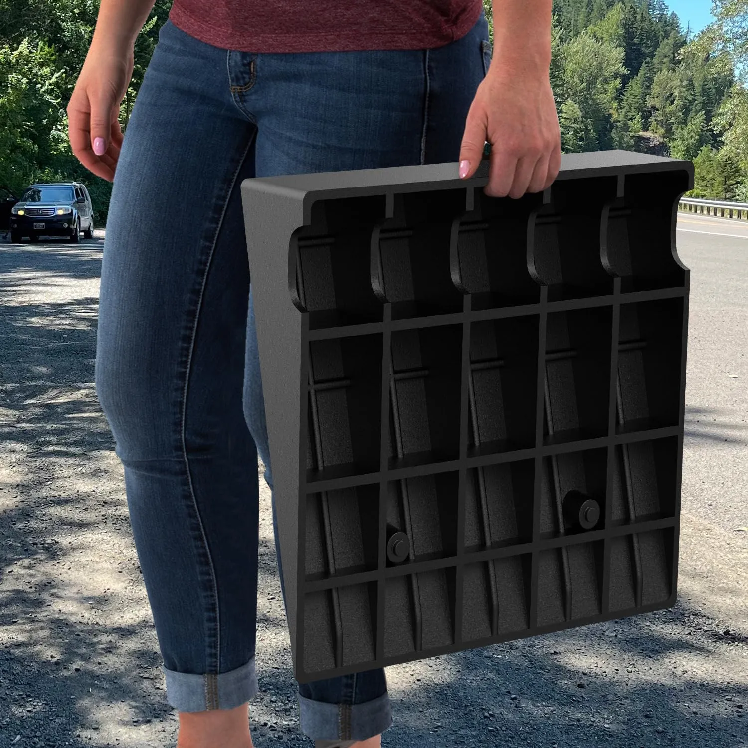 7 Inch 7000lbs Load Capacity Rise Height Heavy Duty Rubber Curb Ramp (Pair)