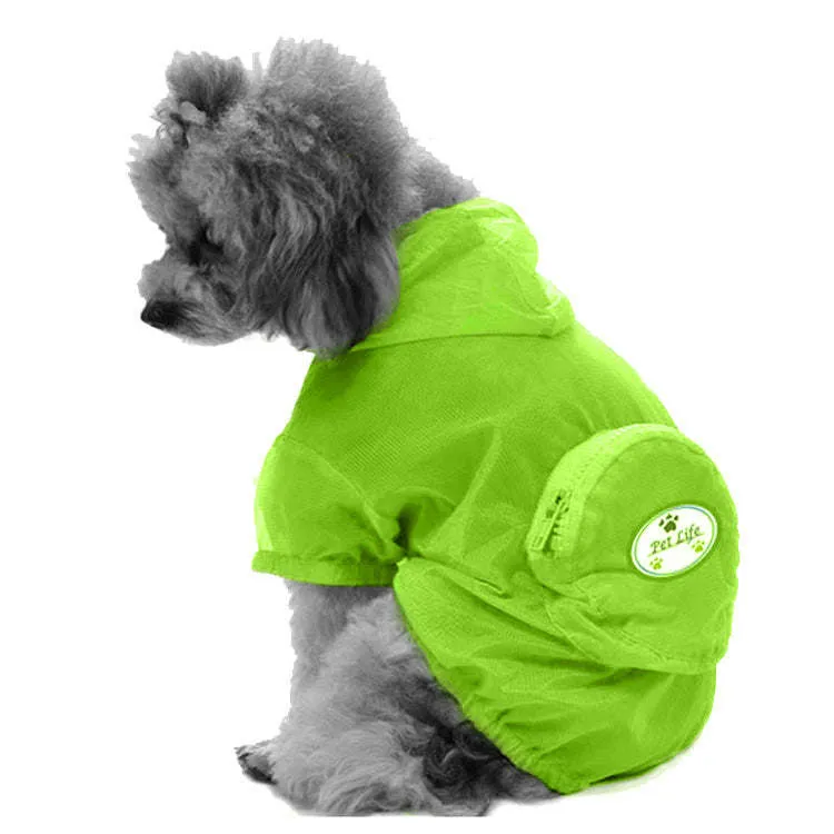 Adjustable waterproof dog raincoat backpack Explorer