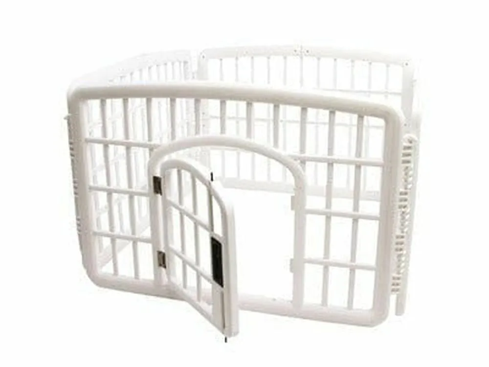 ALASKA FOLDABLE PUPPY PEN WITH DOOR WHITE