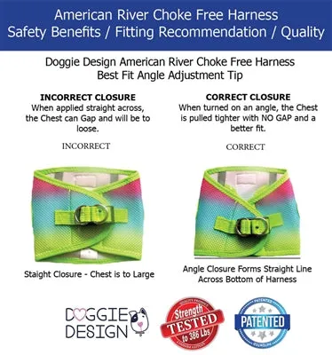 American River Ombre Choke-Free Dog Harness - Cosmic Splash