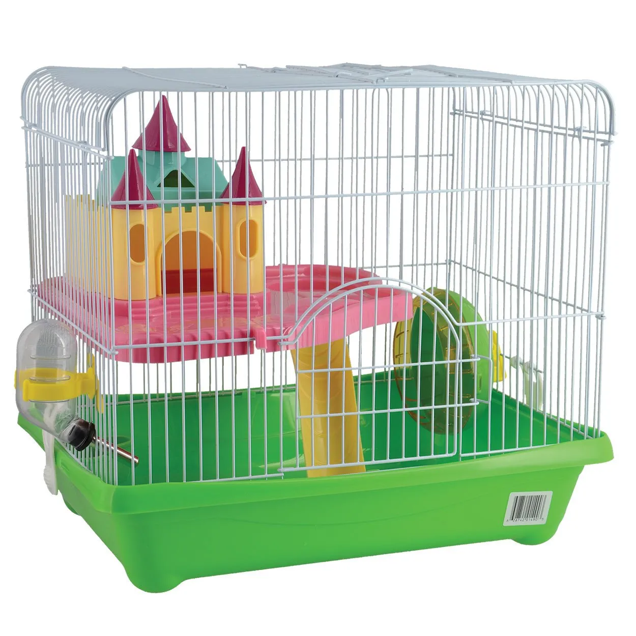 Animal Treasures Small Animal Castle Cage - Green