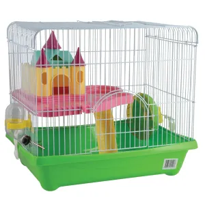 Animal Treasures Small Animal Castle Cage - Green