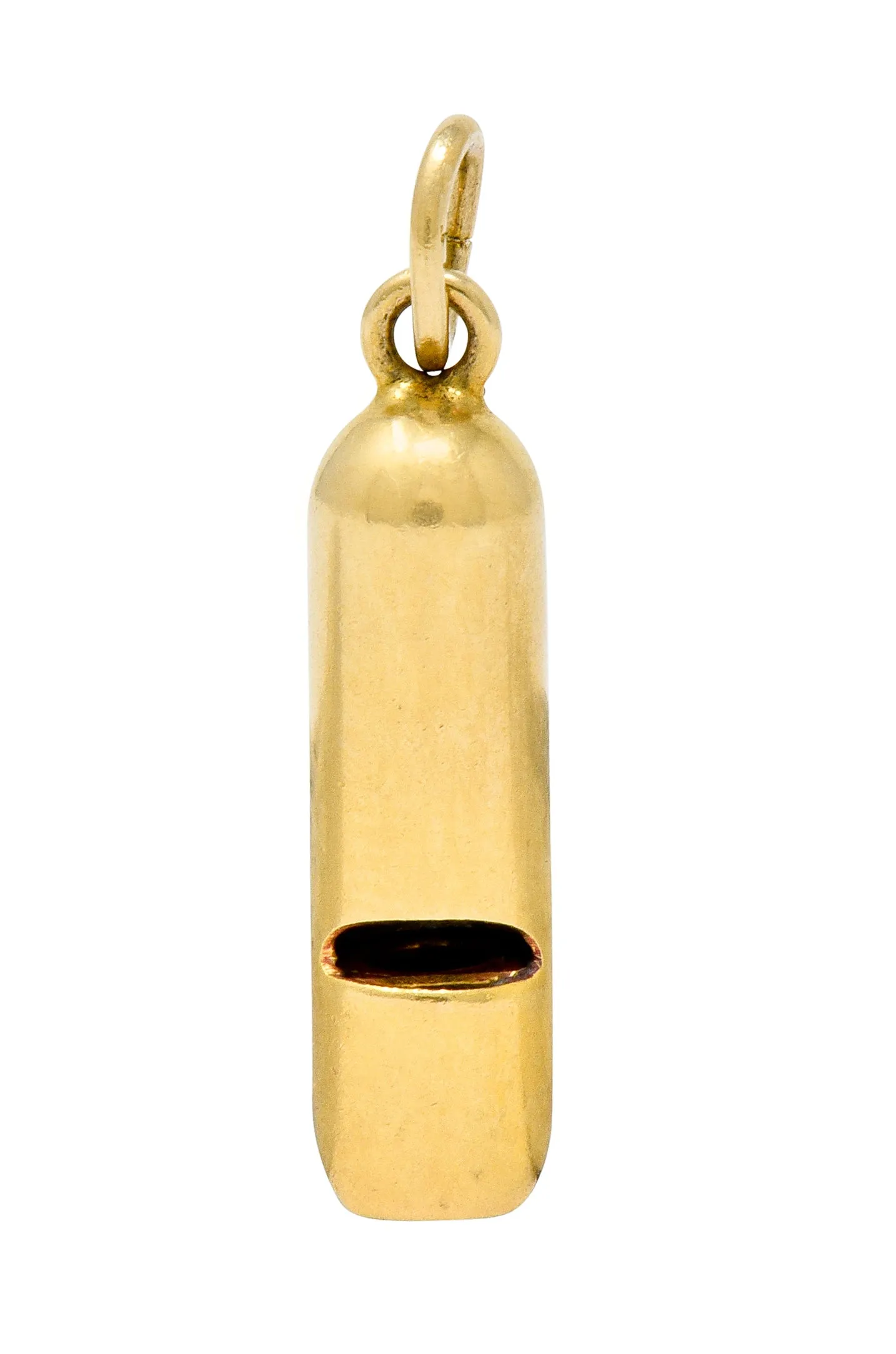 Art Nouveau 14 Karat Gold Functional Antique Whistle Charm