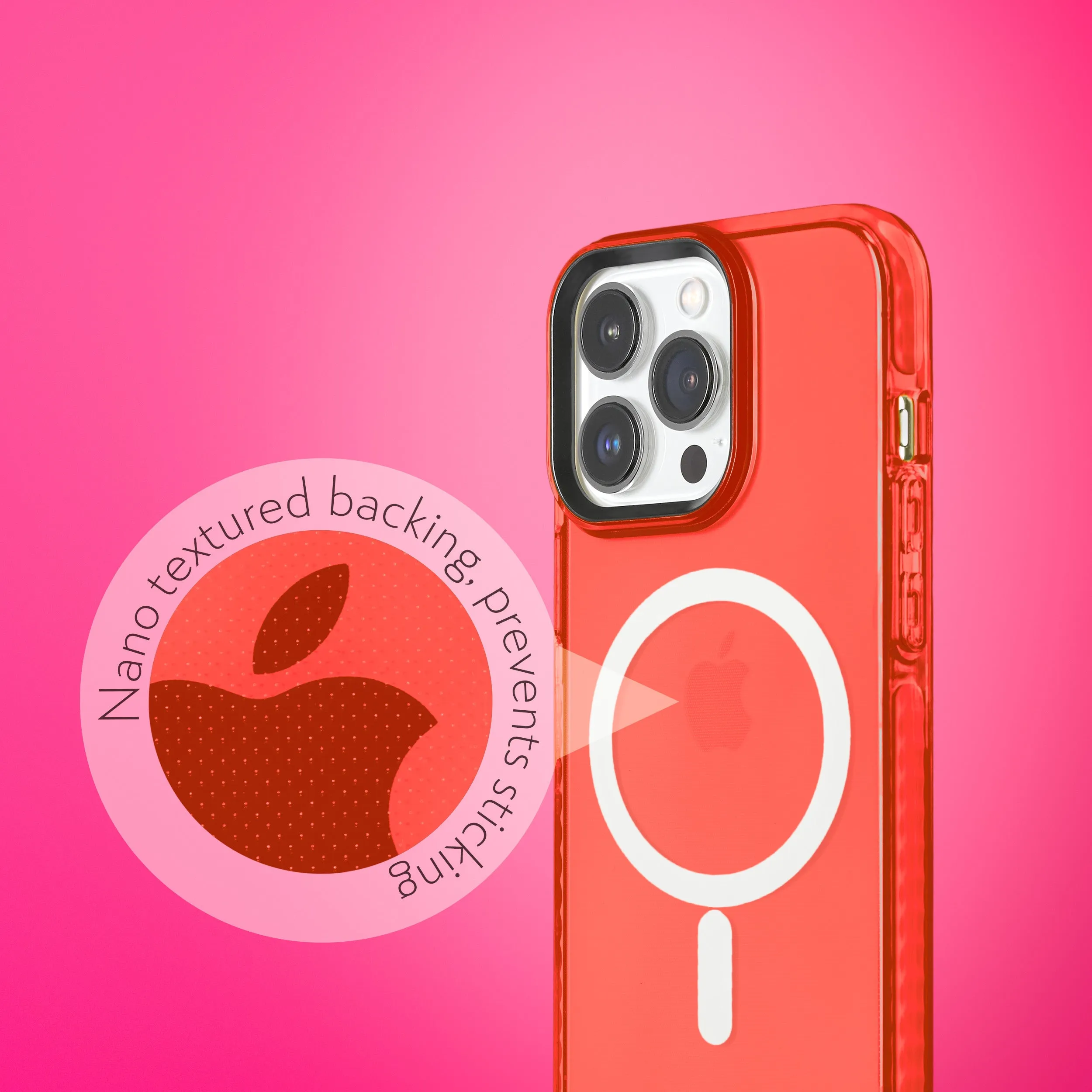 Barrier Case w/ MagSafe for iPhone 13 Pro - Electric Red Strawberry