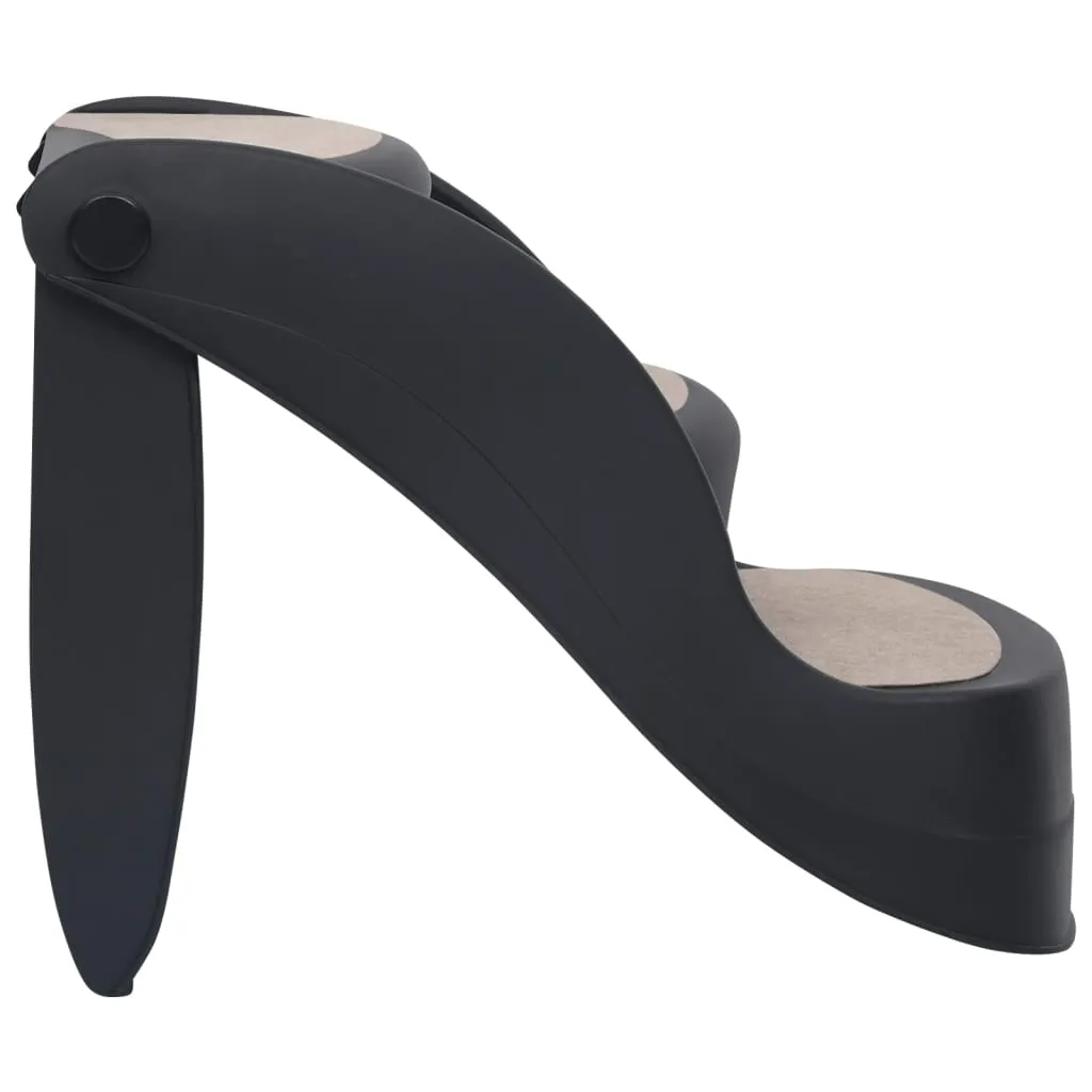 Black · Foldable 3-Step Stairs