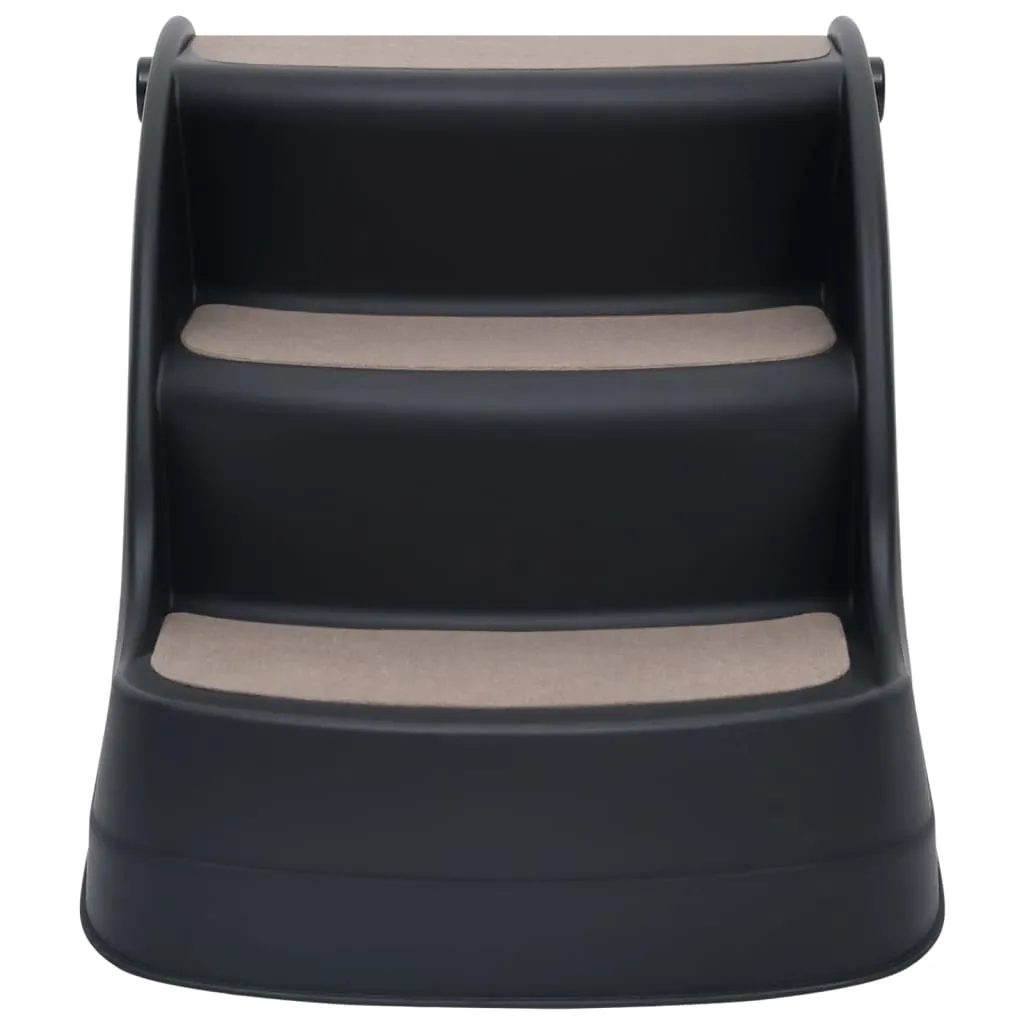 Black · Foldable 3-Step Stairs
