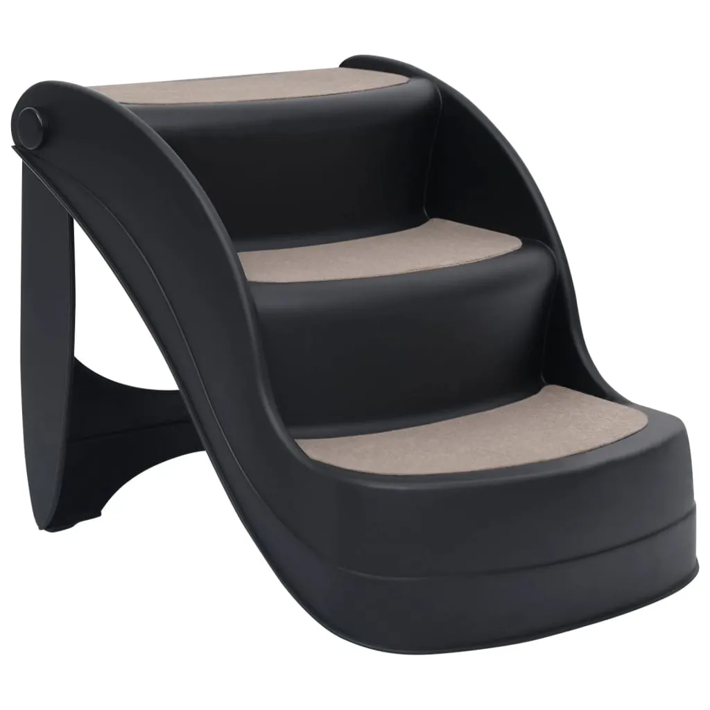 Black · Foldable 3-Step Stairs