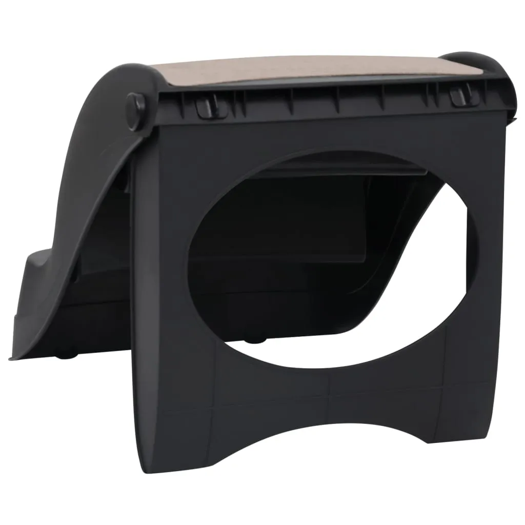 Black · Foldable 3-Step Stairs