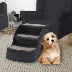 Black · Foldable 3-Step Stairs