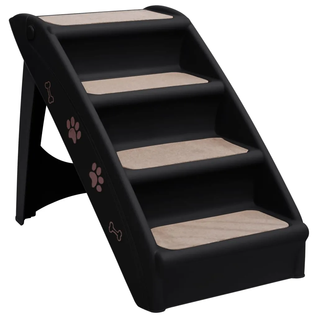 Black · Foldable Pet Stairs Black