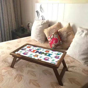 Custom-Made Foldable Bed Table - Cute Owl