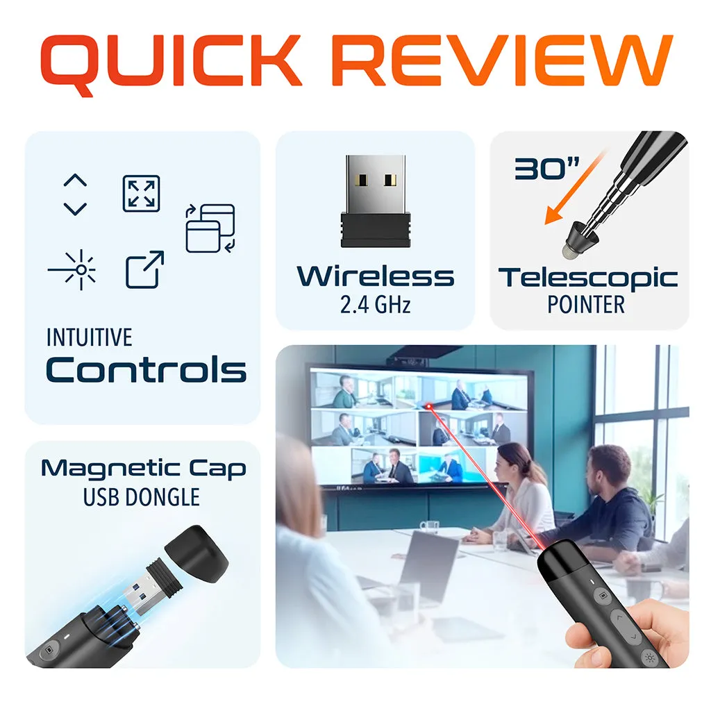 Delton LP99 Wireless Presentation Remote with Laser Pointer