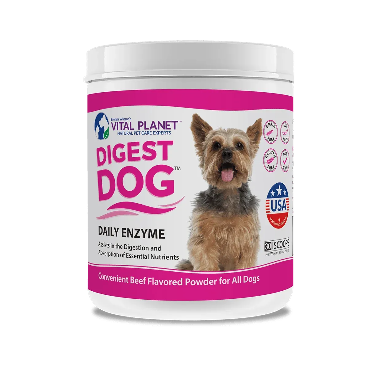 Digest Dog Daily Enzyme 3.92 Oz. Powder (Beef Flavor)