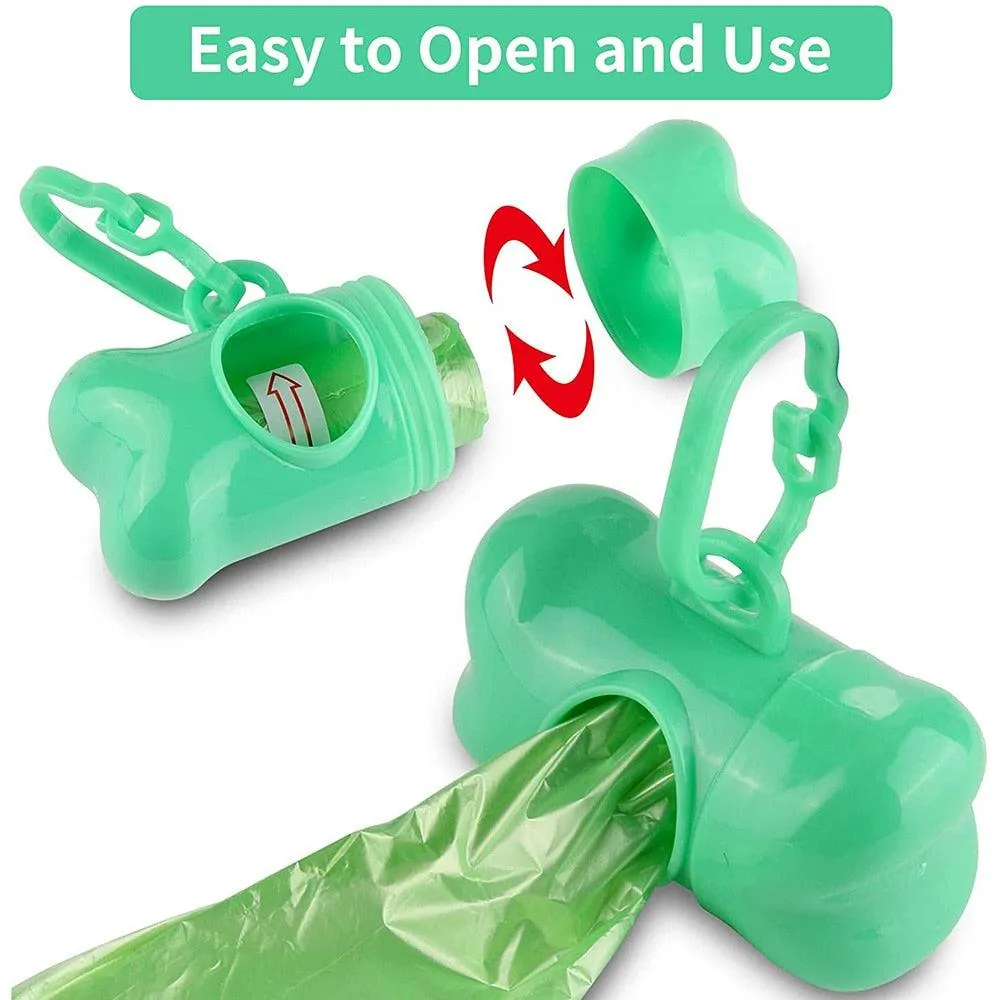 Disposable Pet Waste Bags With Paw Prints 5Roll (75Pcs)