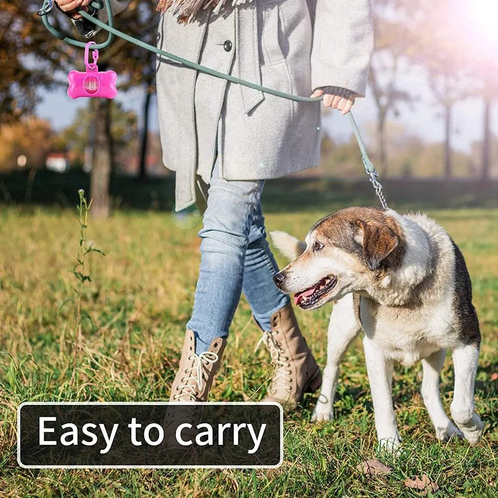 Disposable Pet Waste Bags With Paw Prints 5Roll (75Pcs)