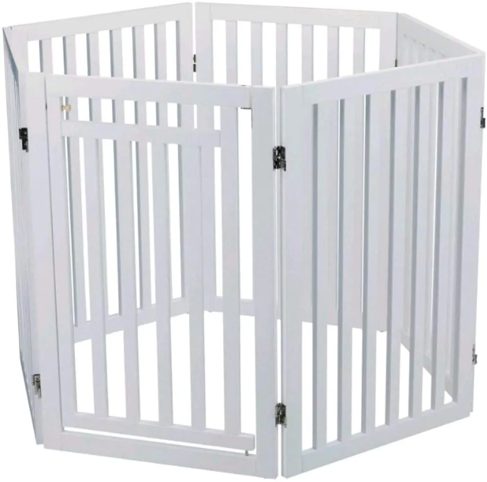 Dog Barrier with Door, 4 parts 60-160cm × 81 cm