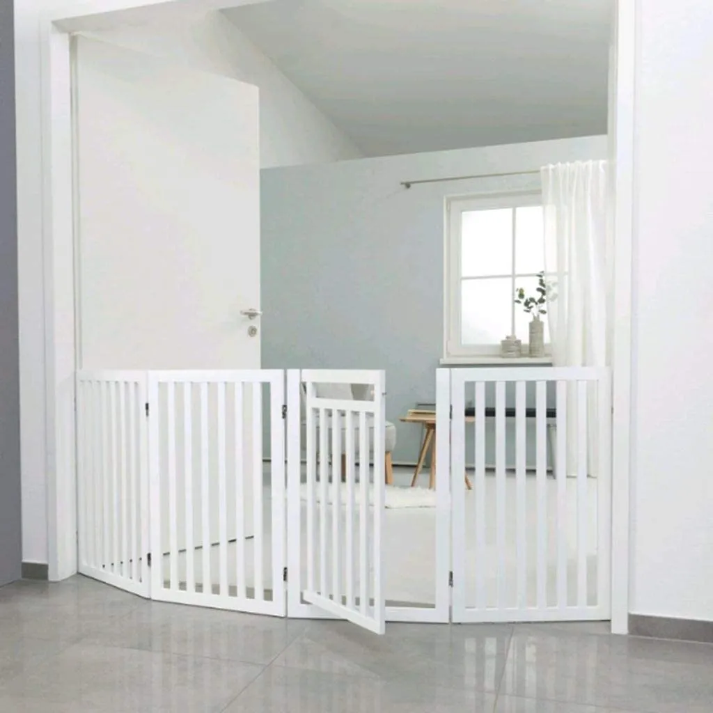 Dog Barrier with Door, 4 parts 60-160cm × 81 cm
