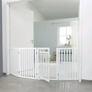 Dog Barrier with Door, 4 parts 60-160cm × 81 cm