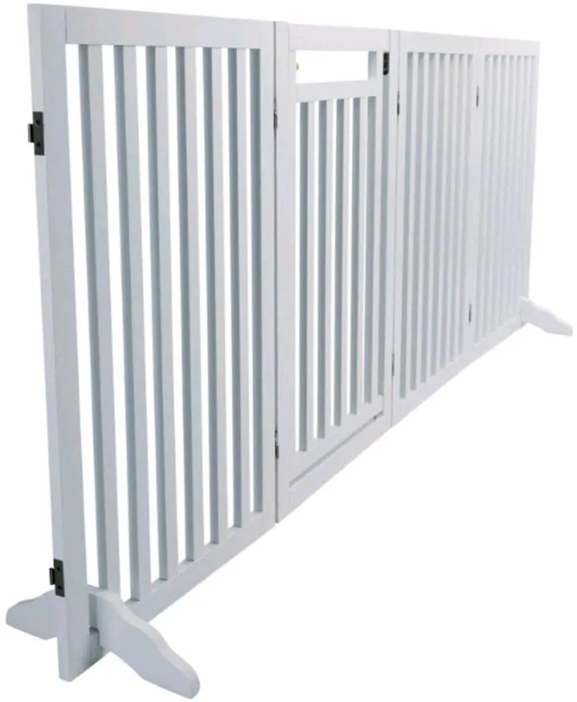 Dog Barrier with Door, 4 parts 60-160cm × 81 cm