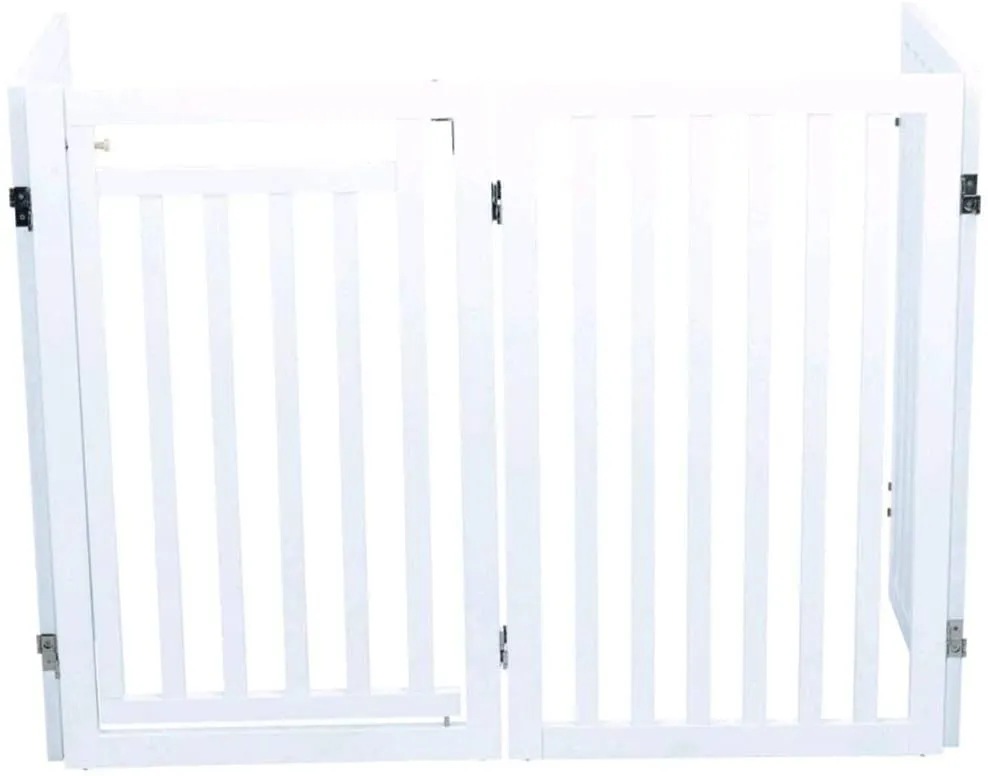 Dog Barrier with Door, 4 parts 60-160cm × 81 cm
