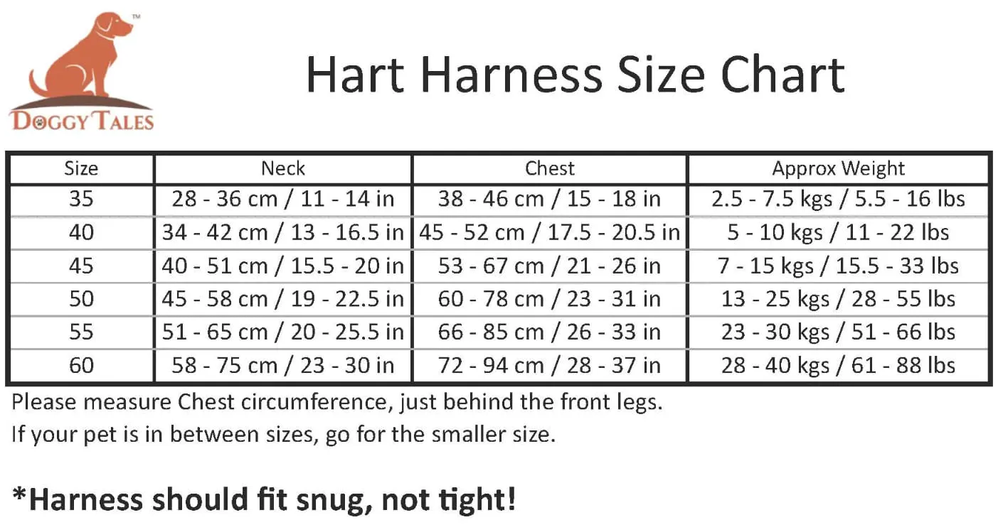 Doggy Tales Patented Hart Harness, Blue