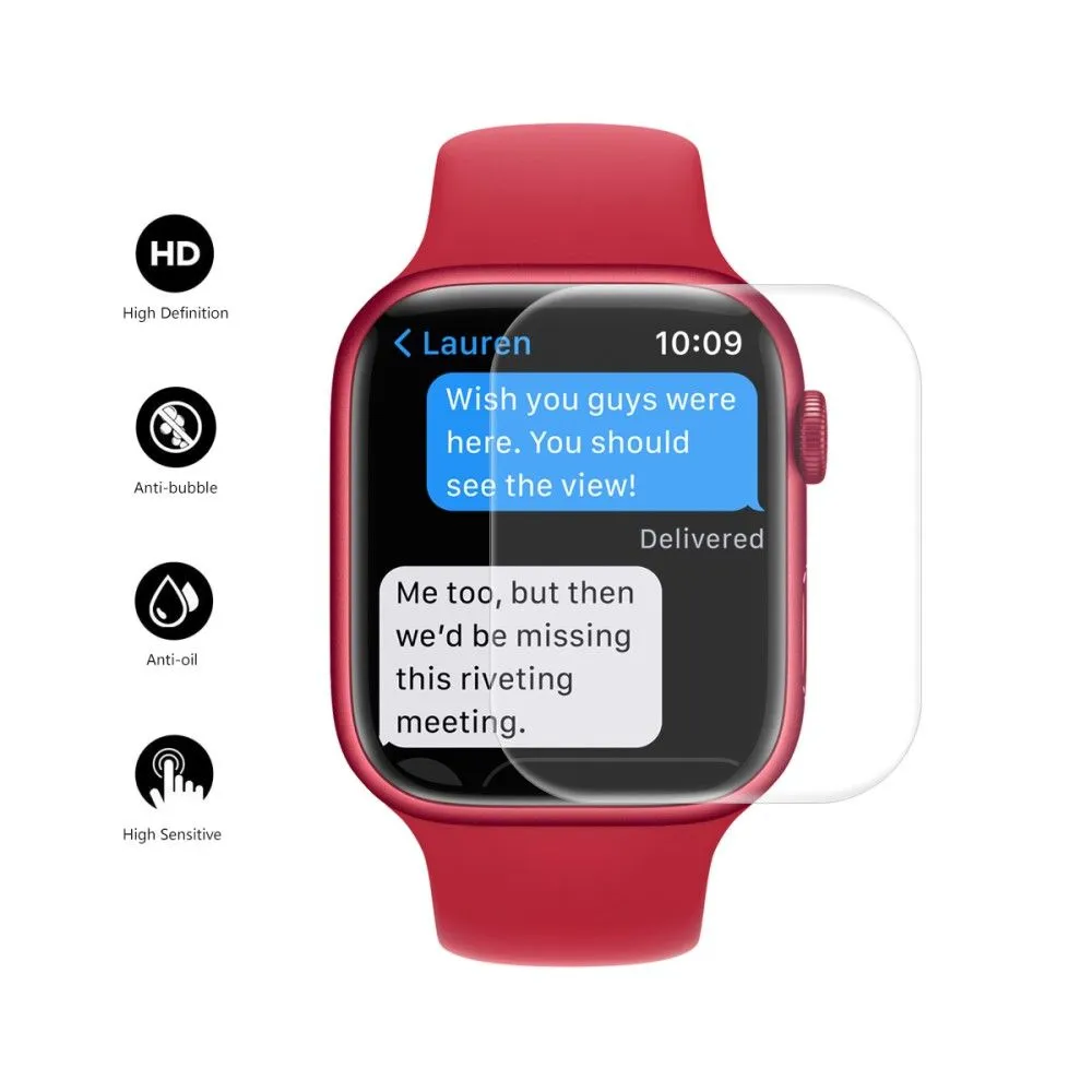 ENKAY Apple Watch (45mm) TPU cover with screen protector - White