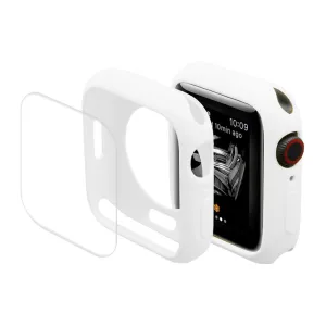 ENKAY Apple Watch (45mm) TPU cover with screen protector - White