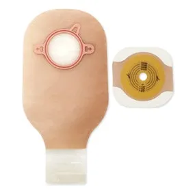 Hollister 19002 New Image 2-Piece Non-Sterile Drainable Colostomy/Ileostomy Kit 1-3/4" Flange, 1-1/4" Stoma Opening, 12" L, Ultra-Clear, Lock N Roll Microseal Closure, Disposable