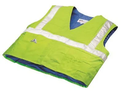 Hyperkewl Evaporative Cooling Vest (Traffic Safety Ansi Class Ii-Compliant) Hi-Viz Lime 2Xl To 3Xl 10 Per Case