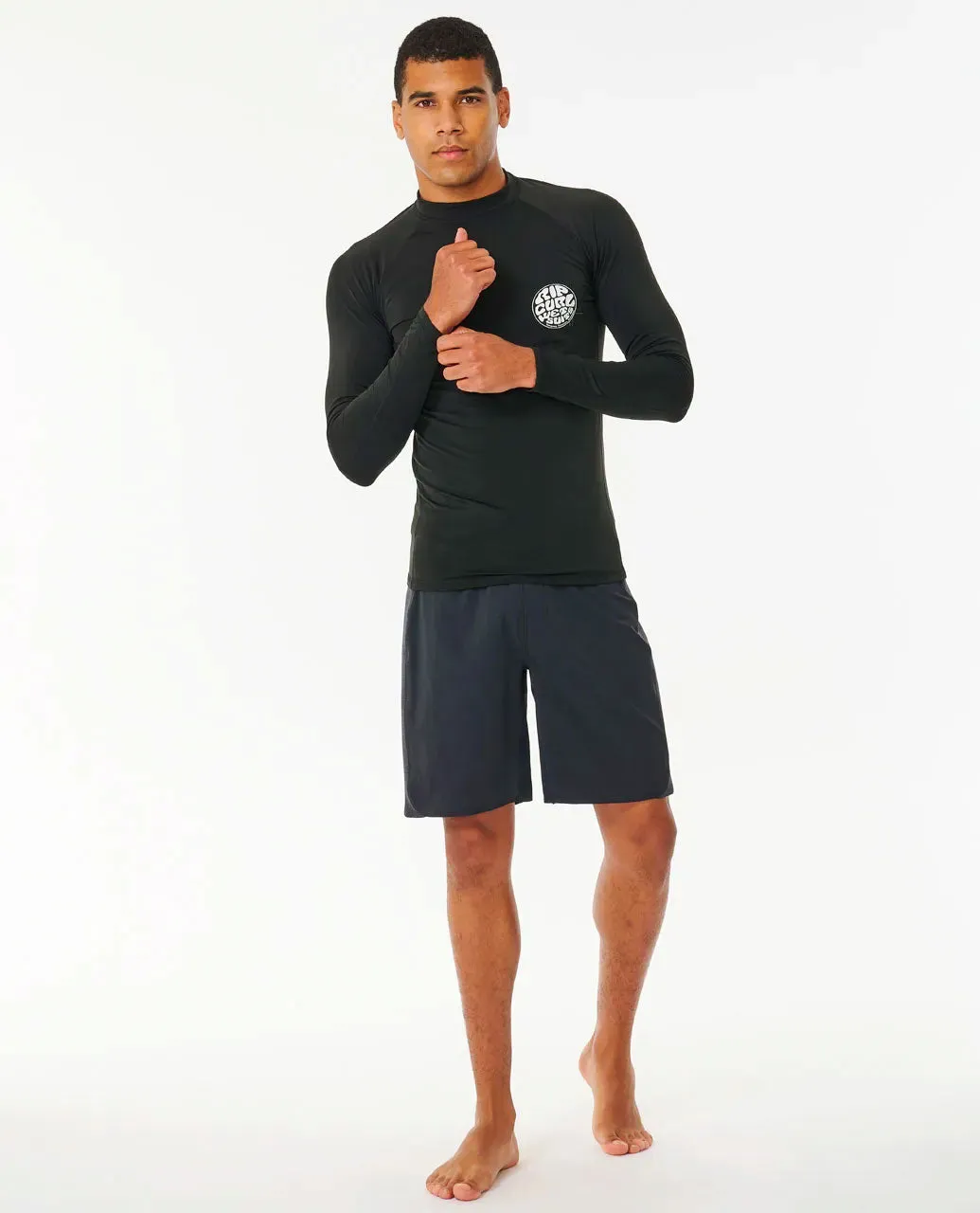 Icons UPF Brushed Long Sleeve Rash vest - Black