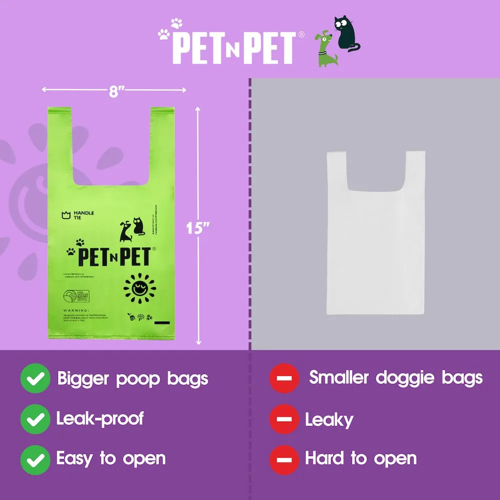 Lavender Scented Dog Poop Bags with Tie Handles 200