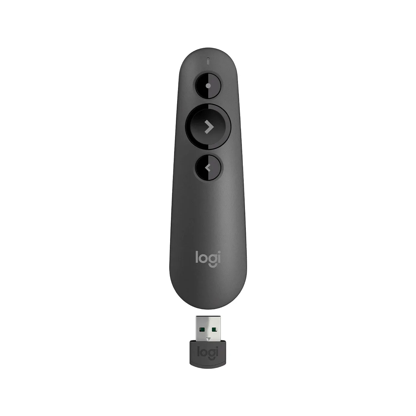Logitech R500s Wireless Bluetooth Presentation Remote with Built in Red Laser Pointer and 20m Max Transmission Range for PC and Laptop Computers (Graphite)