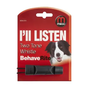 Mikki Two Tone Whistle Low High Pitch Dog Training Aid Pocket Clip