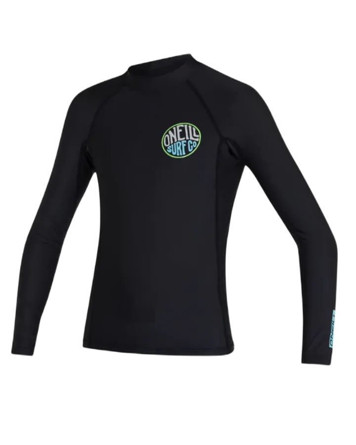 O'Neill Boys Reactor UV LS Rash Vest - Black - 2023