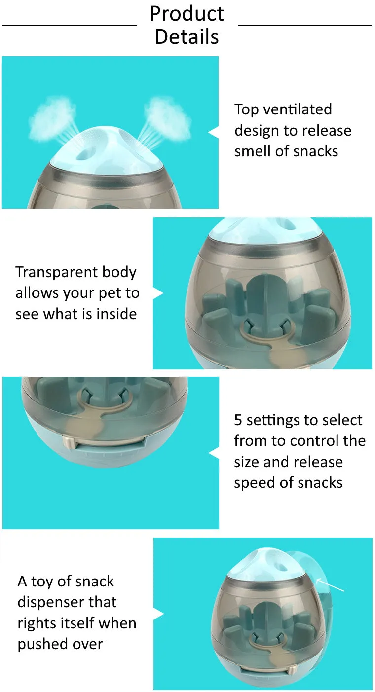 Pet Roly-poly Snack Dispenser Wobbly Toy