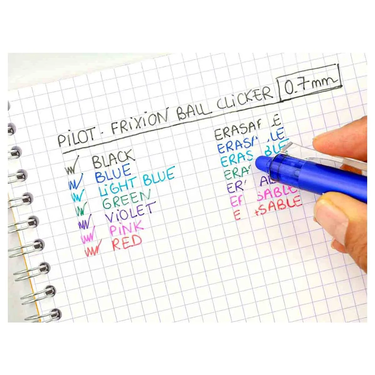 Pilot FriXion Ball Clicker M 0.7 Black Ink Rollerball Pen with Refills