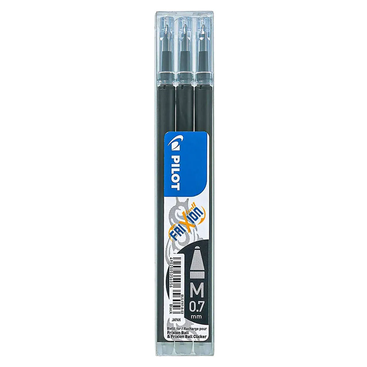 Pilot FriXion Ball Clicker M 0.7 Black Ink Rollerball Pen with Refills