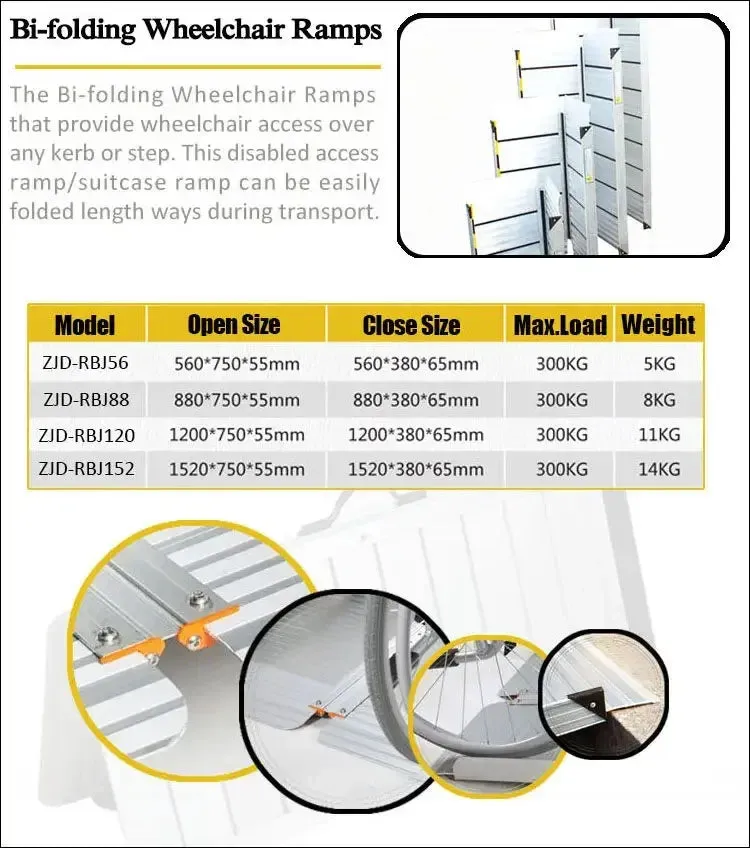 Portable Folding Wheelchair Ramp - Durable Access for Stroke Survivors