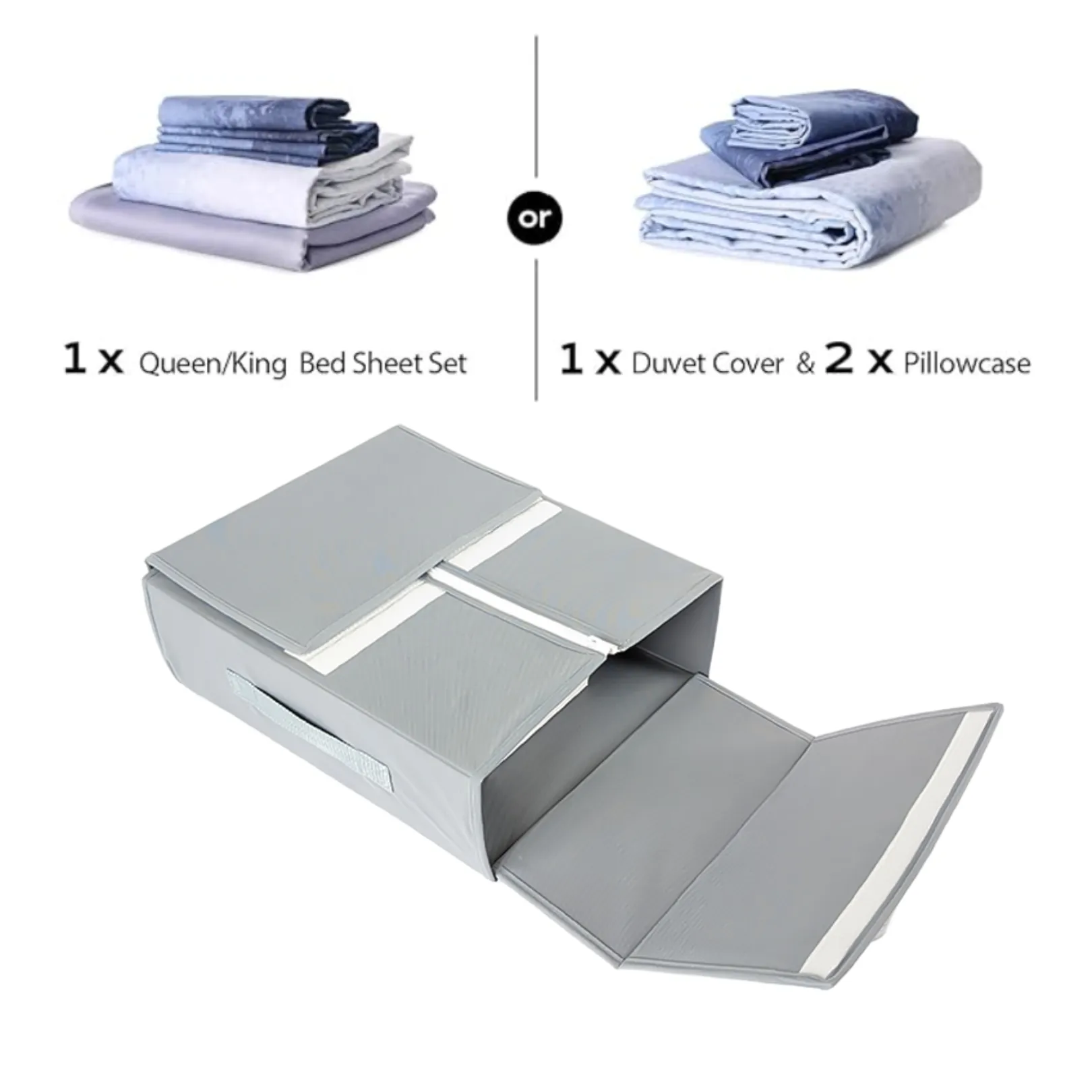 Qoolish Grey Bed Sheet Organizer