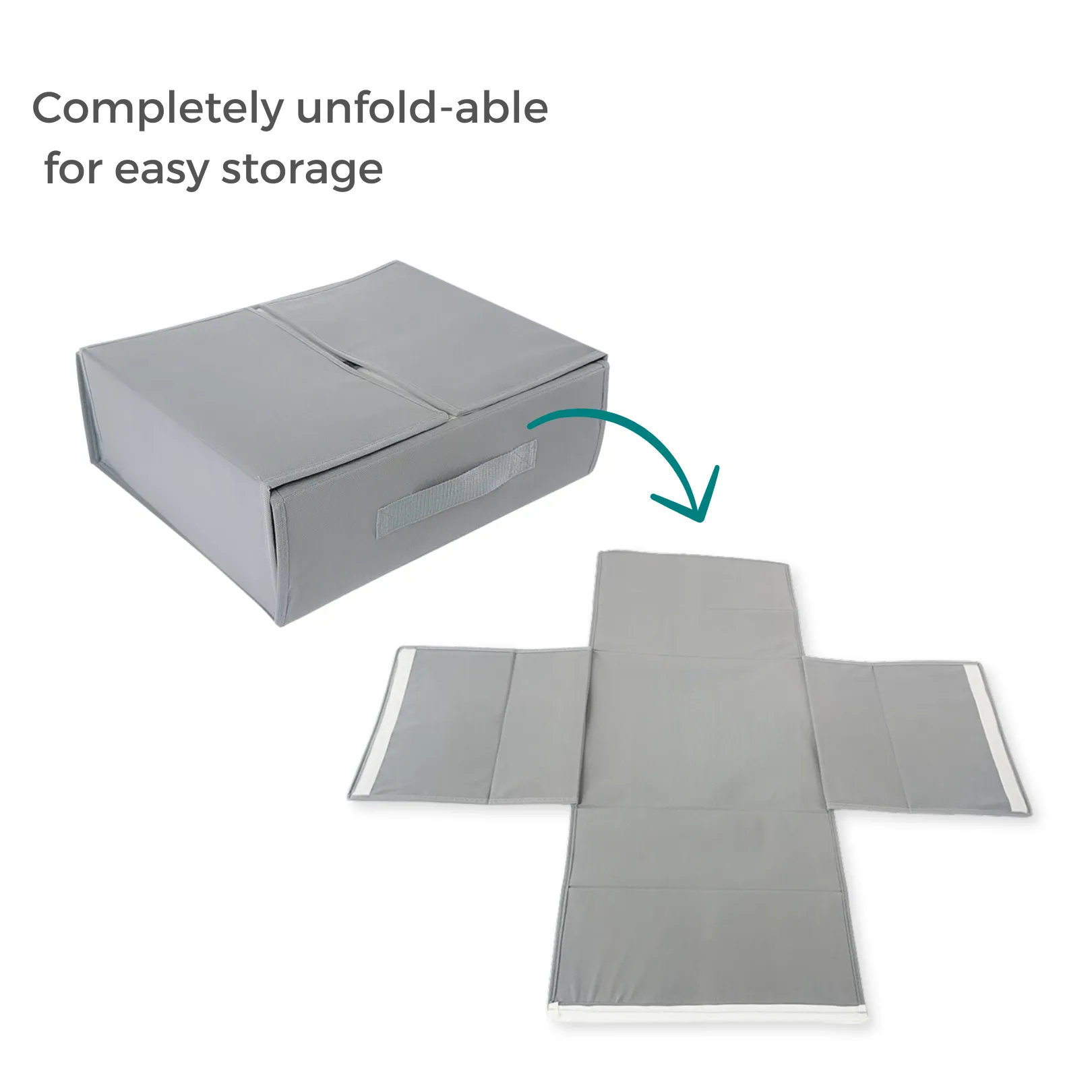 Qoolish Grey Bed Sheet Organizer