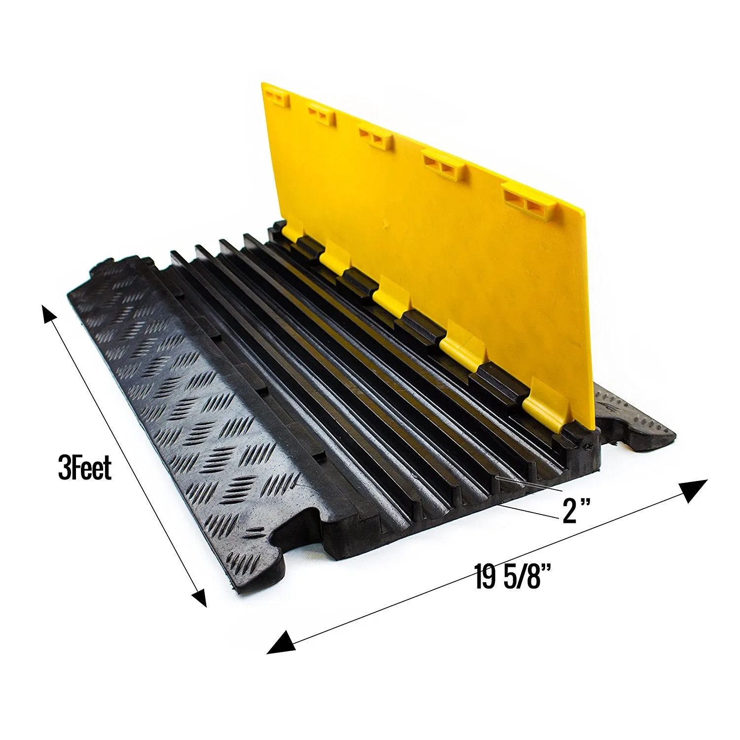 RK RK-CP-5CST, 5Channel Modular Rubber Cable Protector Ramp-straight