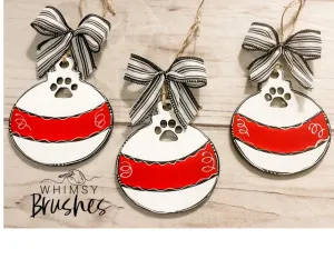 Round Pawprint Ornament